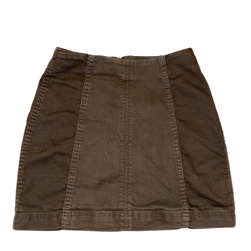 free people denim mini skirt/ modern femme denim skirt